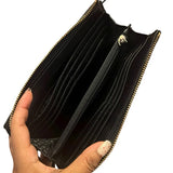 billetera larga Kate Spade cuero genuino negra
