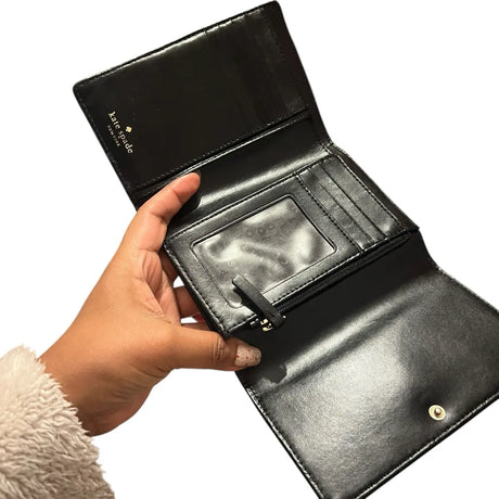 billetera kate spade cuero genuino negra moño