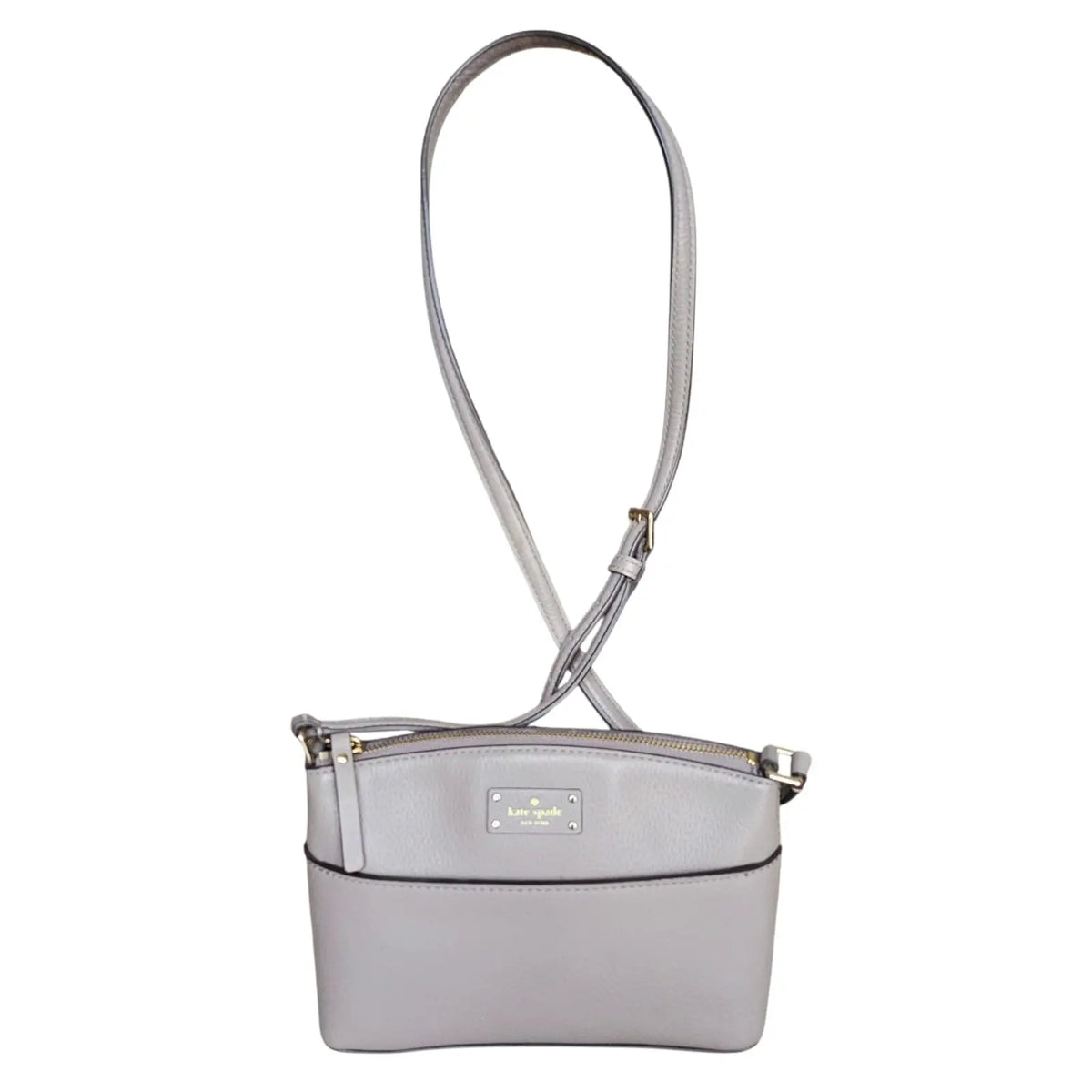 bolso pequeño / bandolera cuero gris kate spade