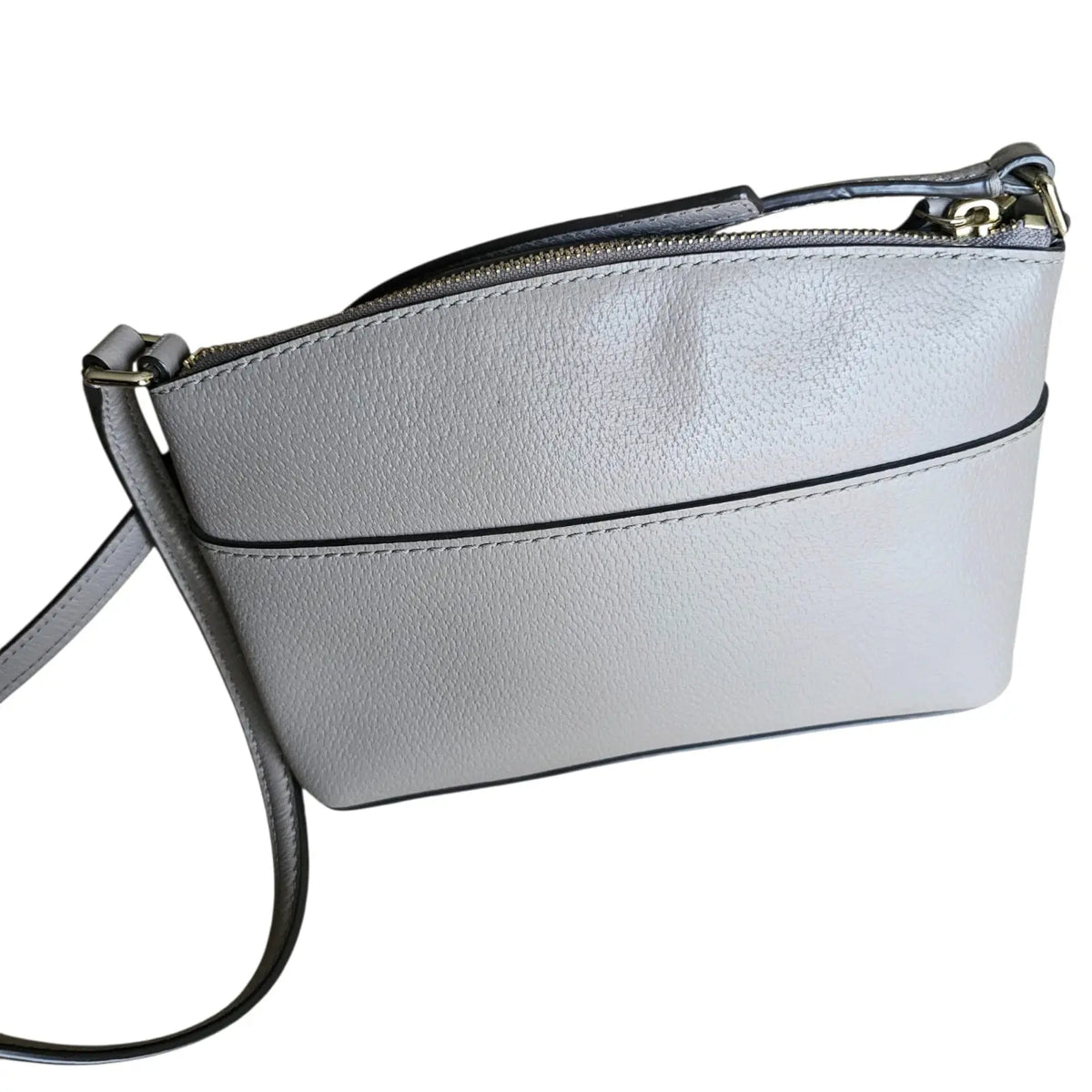 bolso pequeño / bandolera cuero gris kate spade