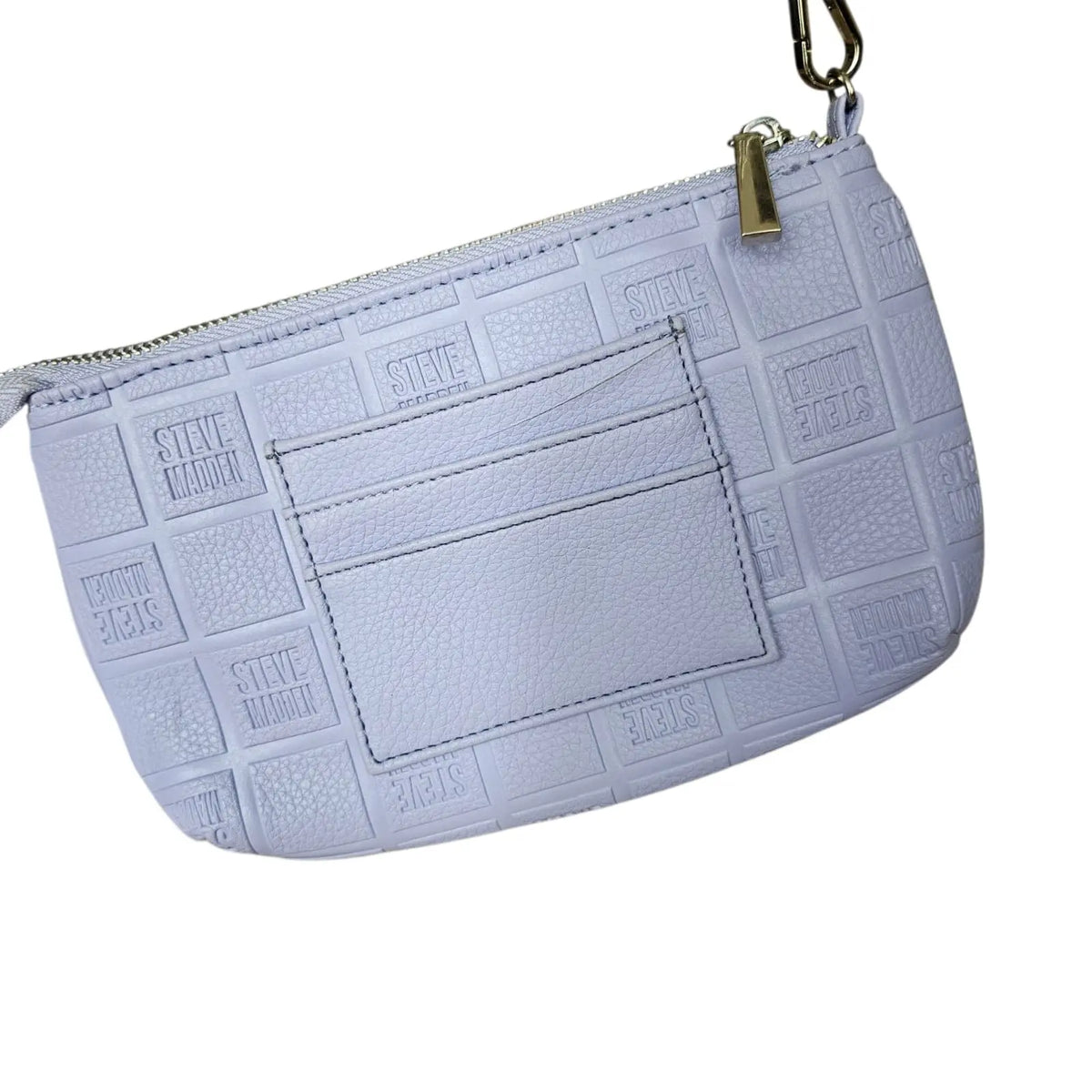 bolso de mano / cosmetiquero lila pastel steve madden