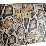 cartera crossbody estampado serpiente rosa steve madden