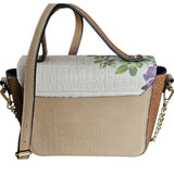 cartera / crossbody  floral con logos streve madden