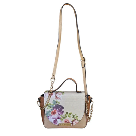 cartera / crossbody  floral con logos streve madden