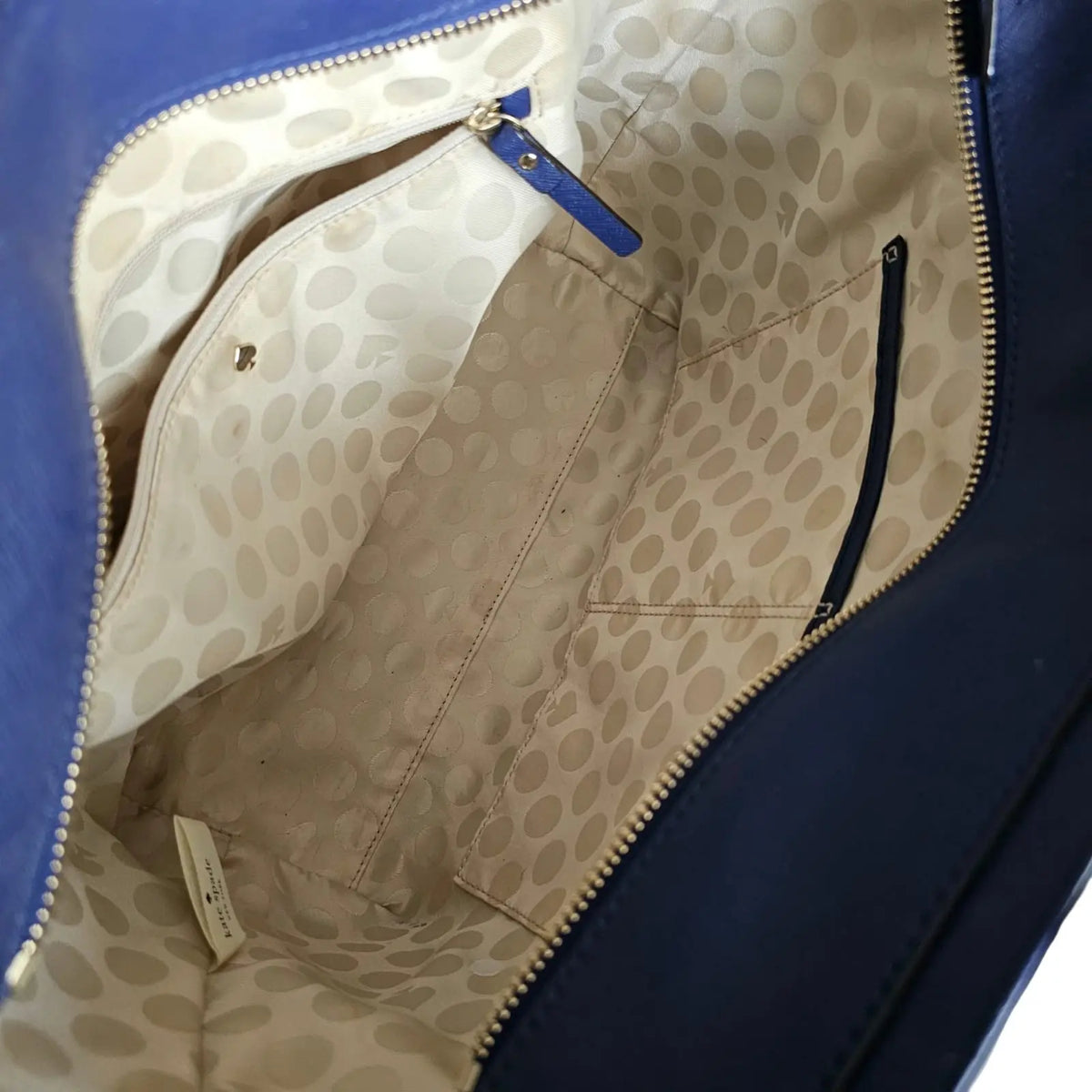 cartera grande elegante azul kate space