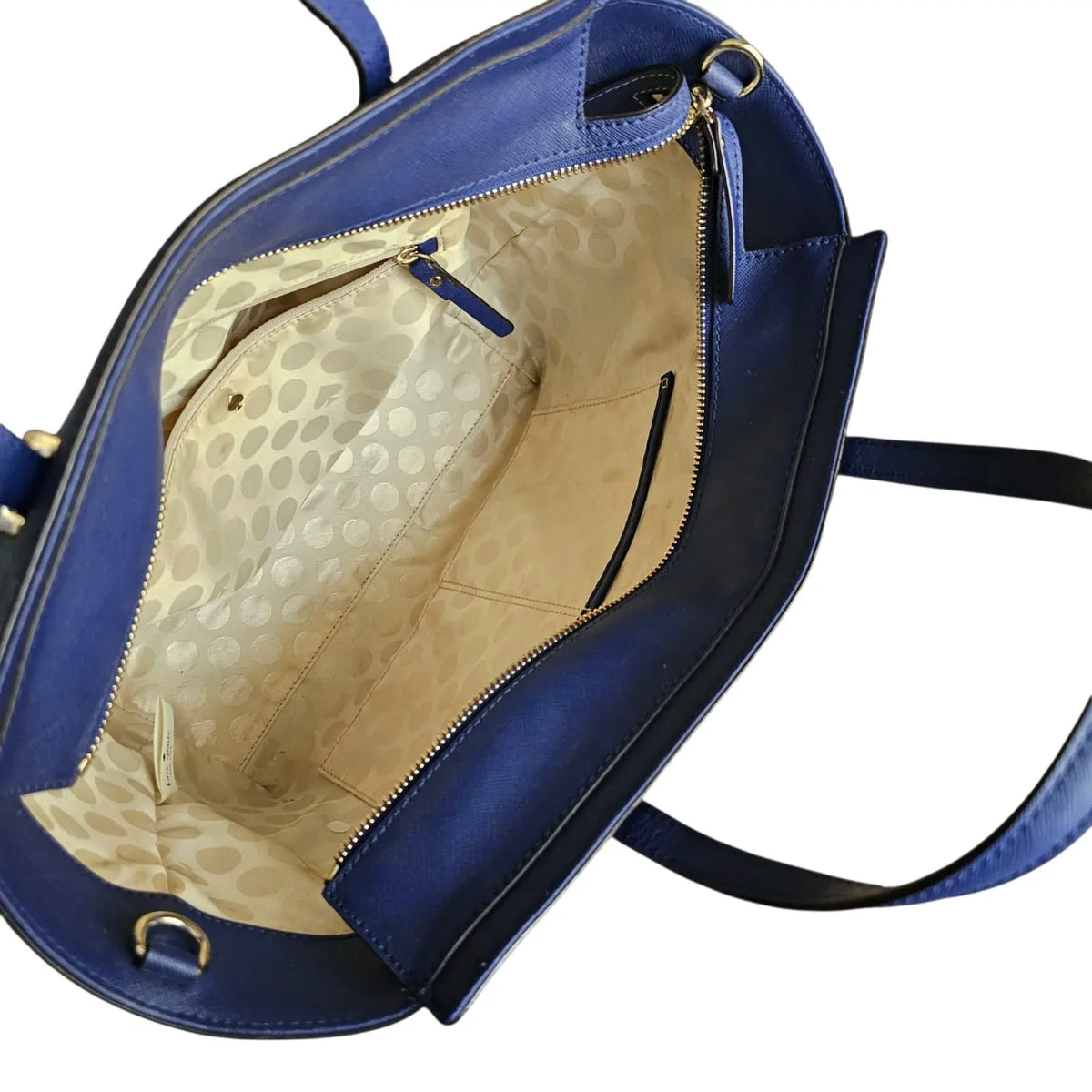 cartera grande elegante azul kate space
