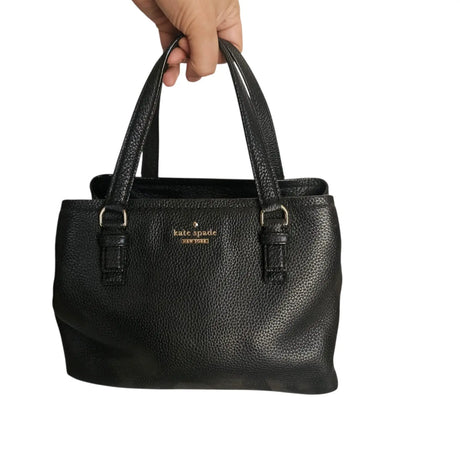 cartera negra cuero kate spade