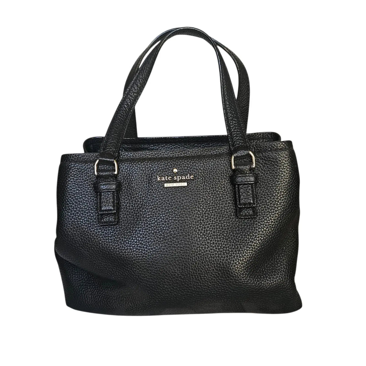 cartera negra cuero kate spade