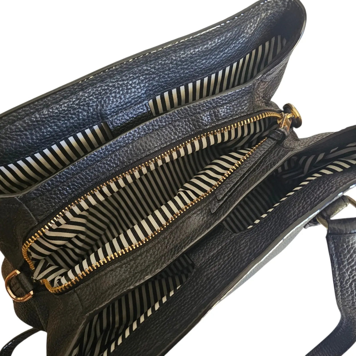 cartera negra cuero kate spade