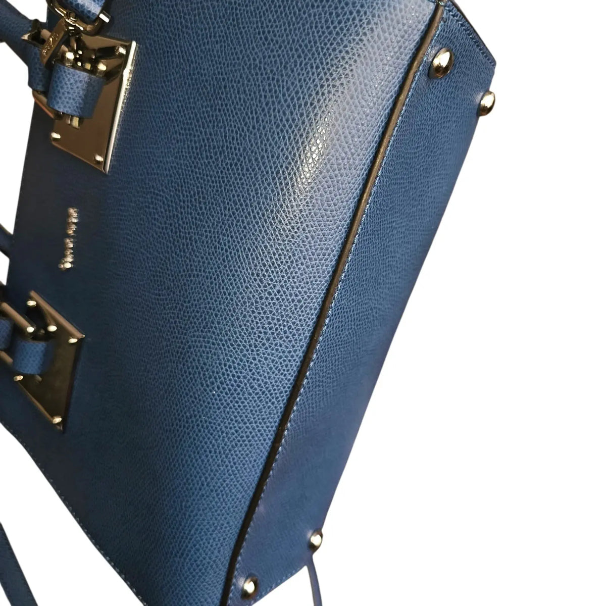 cartera bolso de mano azul calvin klein
