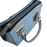 cartera bolso de mano azul calvin klein