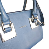 cartera bolso de mano azul calvin klein