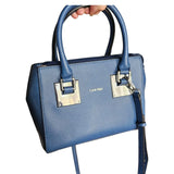 cartera bolso de mano azul calvin klein