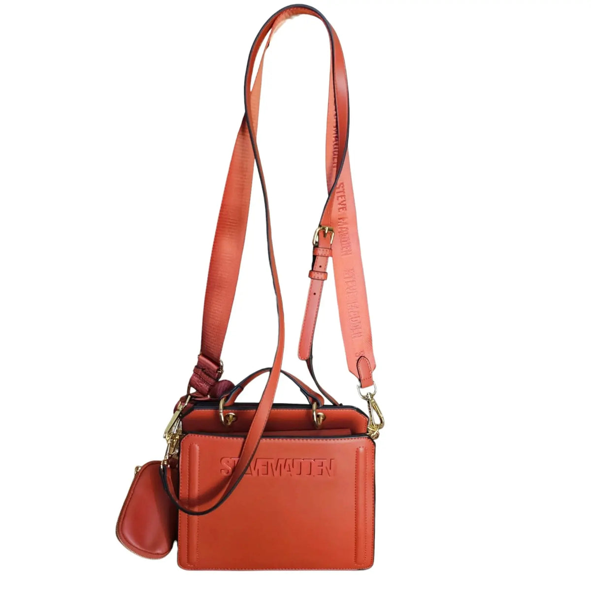 cartera tipo caja rojo intenso steve madden