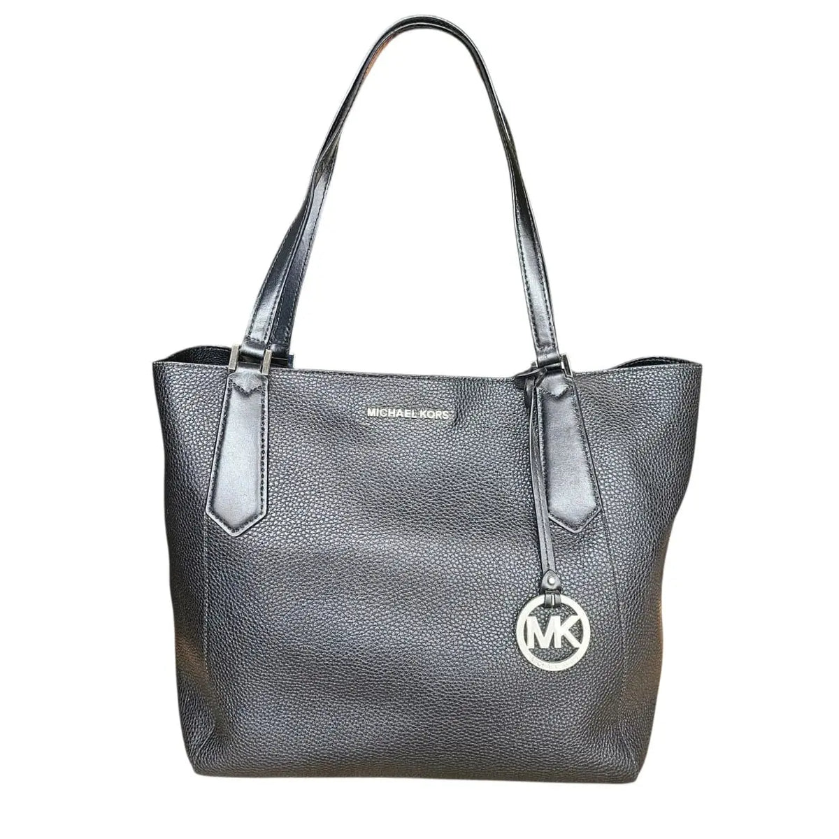 cartera grande tote cuero negro michael kors