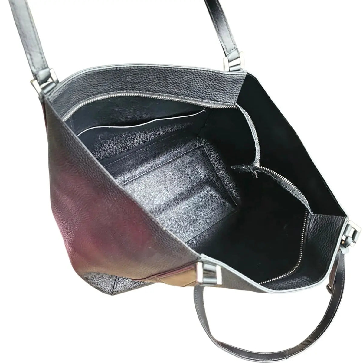 cartera grande tote cuero negro michael kors